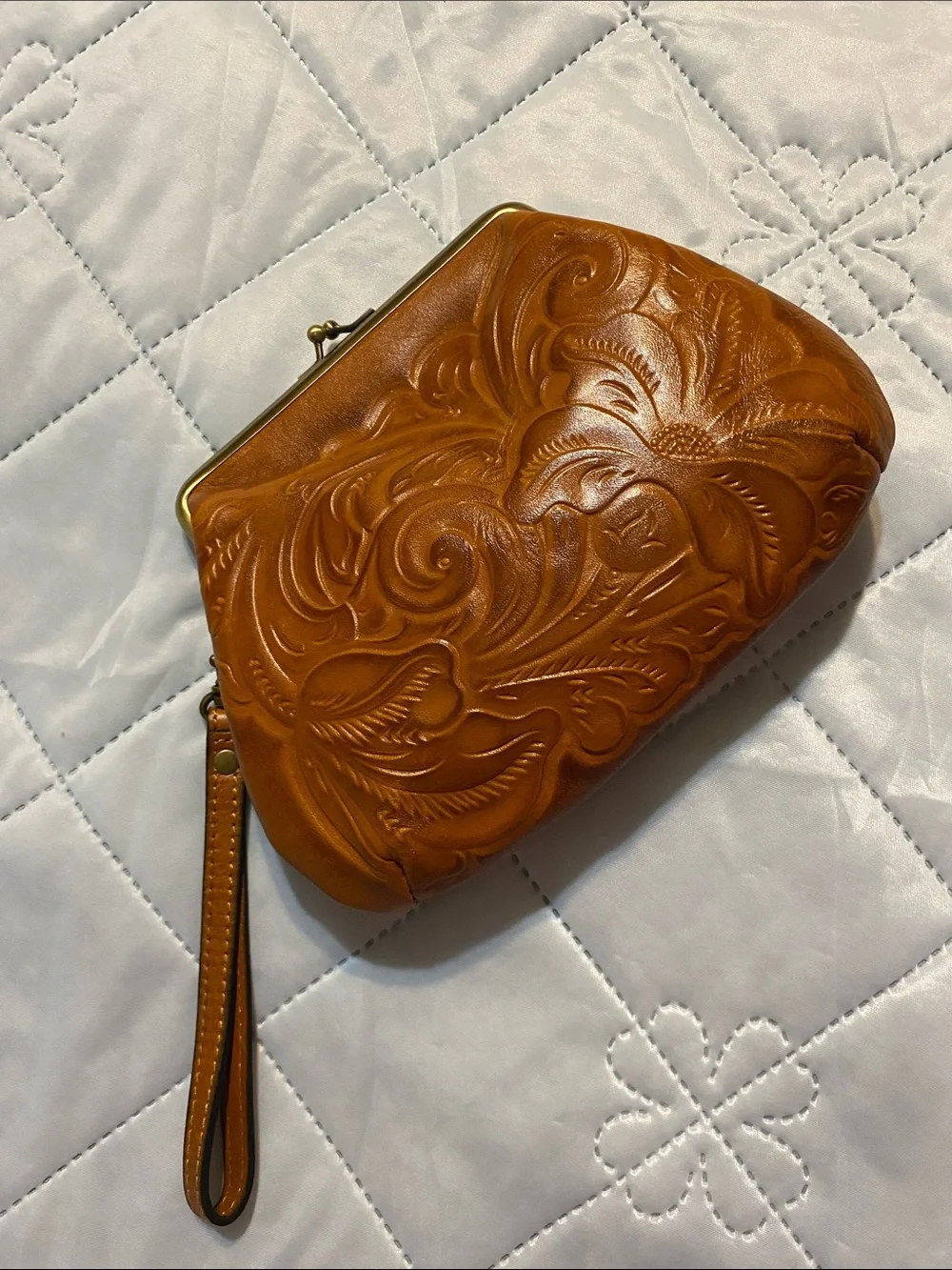 Patricia Nash Tooled Wristlet Clutch